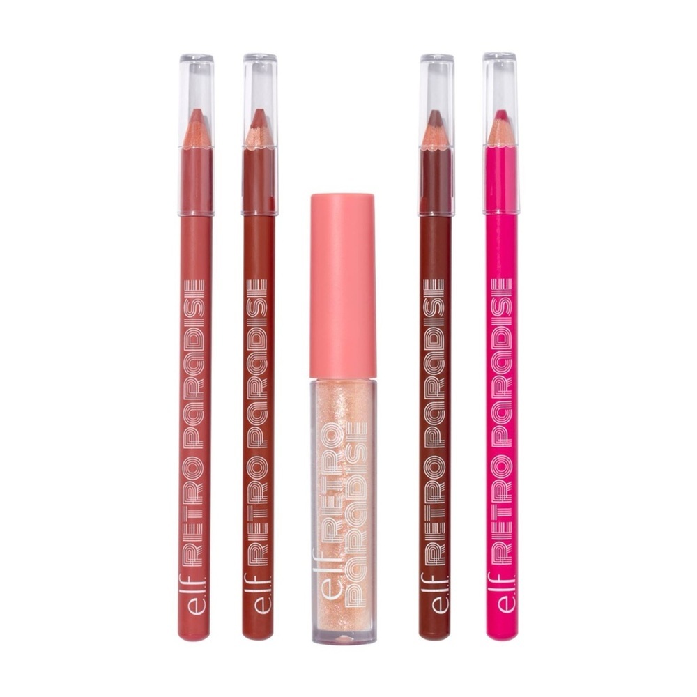 E.L.F RETRO PARADISE LIP MAKEUP SET - LINE & SHINE  (NEW WITH TAGS)